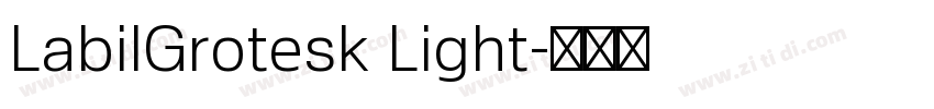 LabilGrotesk Light字体转换